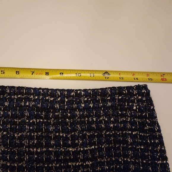 J Crew black and blue Wool Blend Mini Skirt Sz 2 - Picture 3 of 5
